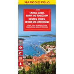 Croatia, Bosnia, Herzegovina Marco Polo Map
