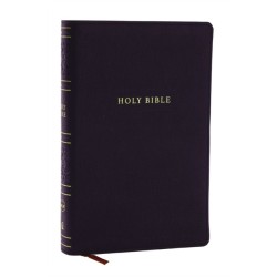 NKJV Personal Size Large Print Bible with 43,000 Cross References, Black Leathersoft, Red Letter, Comfort Print
