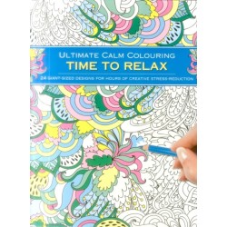 Ultimate Calm Colouring: Time to Relax: 24 Giant-Sized Designs For Hours Of Creative Stress-Reduction