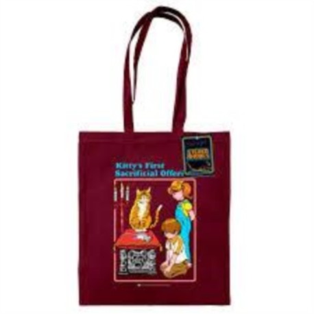 Steven Rhodes (Kitty'S First Offering) Burgundy Tote Bag