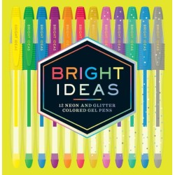 Bright Ideas: 12 Neon and Glitter Colored Gel Pens: 12 Colored Pens