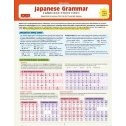Japanese Grammar Language Study Card: Essential Grammar for the JLPT and AP Exams (Includes Online Audio)