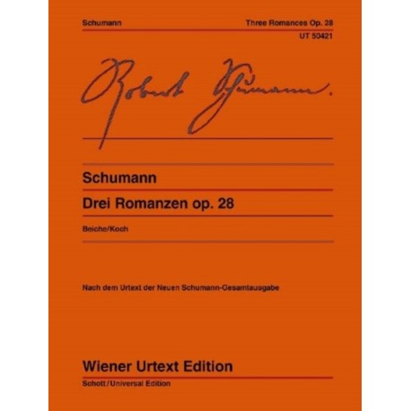 Drei Romanzen: Edited from the source by Michael Beiche. Fingerings and notes on interpretation by Tobias Koch. op. 28. piano.