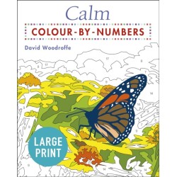 Large Print Calm Colour-by-Numbers: -