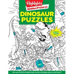 Dinosaur Puzzles: Roaring Fun Hidden Pictures Puzzles with T-rex, Fossils and More for Kids Ages 6-12, Over 1,900 Hidden Objects for the Ultimate Dino-Themed Activity Book