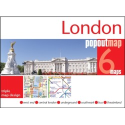London PopOut Map - 3 pop up maps in 1 pocket size format: pop up city map and tube map of London