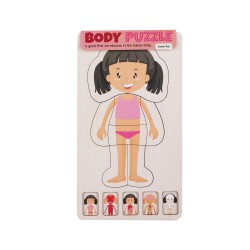 Krop Træpuslespil med Lag – Pige
