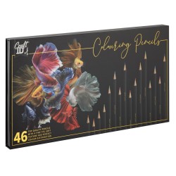 Farveblyanter i æske, 46 farver