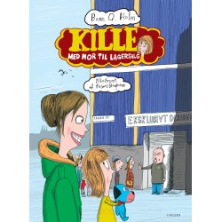 Kille med mor til lagersalg