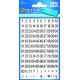 Avery manuel etiket tal 00-99 sort/hvid (2 x99)