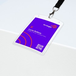 Navneskilteholder m/nøglesnor XL 105x148mm (10)