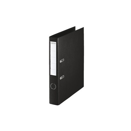 Brevordner u/metalskinne PP A4 50mm sort