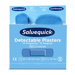 Salvequick Fingerspidsplaster blå refill
