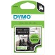 Tape D1 19mmx2,5m perm nylon black/white