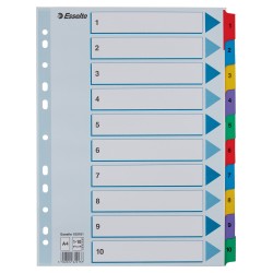 Register Mylar karton A4 1-10