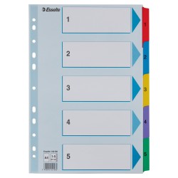 Register Mylar karton A4 1-5