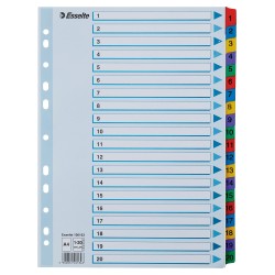 Register Mylar karton A4 1-20