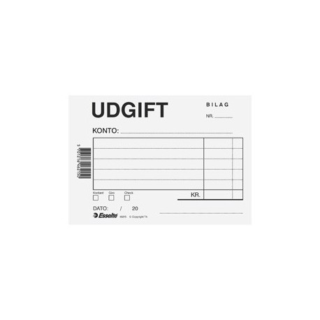 Udgiftsblok A6 100 ark blå