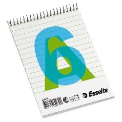 Spiralblok u/H A6 linieret 80ark 60g