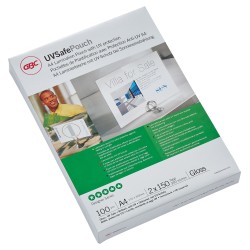 GBC Lamineringslomme UV 150my A4 (100)