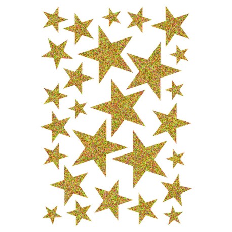 Herma stickers Magic julestjerner guld (1)