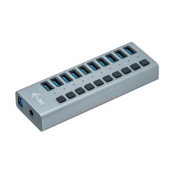 USB-A hub 10xUSB-A 3.0 active w/ 48W power supply
