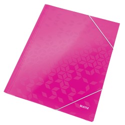 3-klap elastikmappe WOW A4 pink
