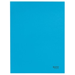 3-klap mappe recycle karton A4 blå