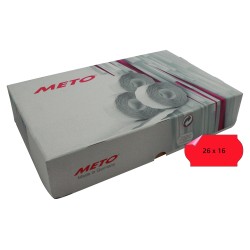 Meto etiket aftag 26x16 rød (36rlx1200)