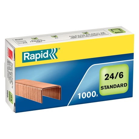 Hæfteklammer 24/6 kobber (1000)