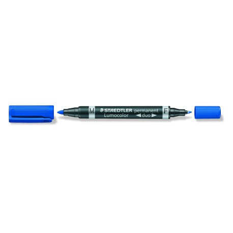 Marker Lumocolor Duo perm 0,6-1,5mm blå