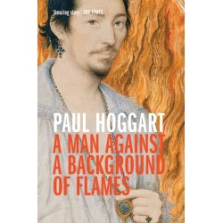 A Man Against a Background of Flames
