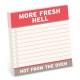 Knock Knock More Fresh Hell Large Sticky Notes (4x4in)