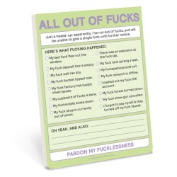 Knock Knock All Out of Fucks Nifty Note (Pastel Version)