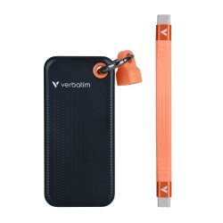 VERBATIM USB 3.2 Gen 2 2TB Pocket SSD, Black/Orange