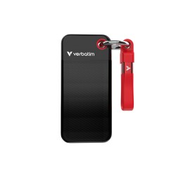 VERBATIM USB 3.2 Gen 2 1TB Pocket SSD, Black/Red