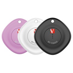 VERBATIM My Finder Bluetooth Item, Black/White/Purple (3)