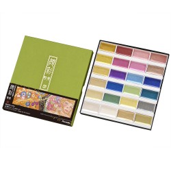 GANSAI TAMBI Aquarel 24 colour set metallic
