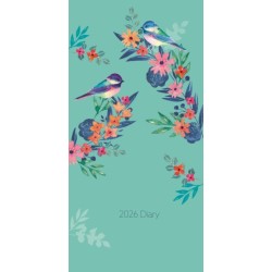 Bird Floral Deluxe Slim Diary 2026