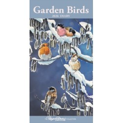 Garden Birds by Pollyanna Slim Diary 2026
