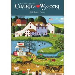 Charles Wysocki, Americana Sunday Start Monthly Pocket Planner 2026