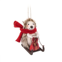 Sledging Hedgehog Felt Decoration