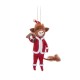 Highland Cow Santa with Sack Felt Decoration