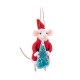 Santa Mouse with Tree Felt Decoration