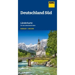 ADAC Länderkarte Deutschland Süd