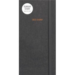 Charcoal Sunday Start Deluxe Slim Diary 2026
