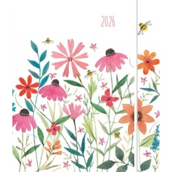 Pretty Flowers Square Pocket Diary 2026