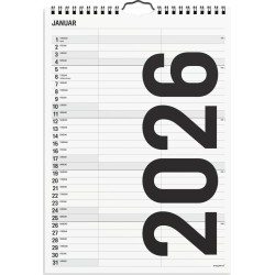 Mayland: Familiekalender Black and white 3 kol. 2026
