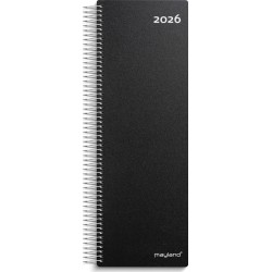 Mayland: Spiralnoteringskalender dag sort PP-plast 2026