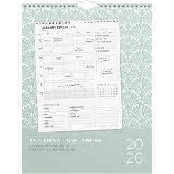 Mayland: Familiekalender Ugeplan m. lister 2026